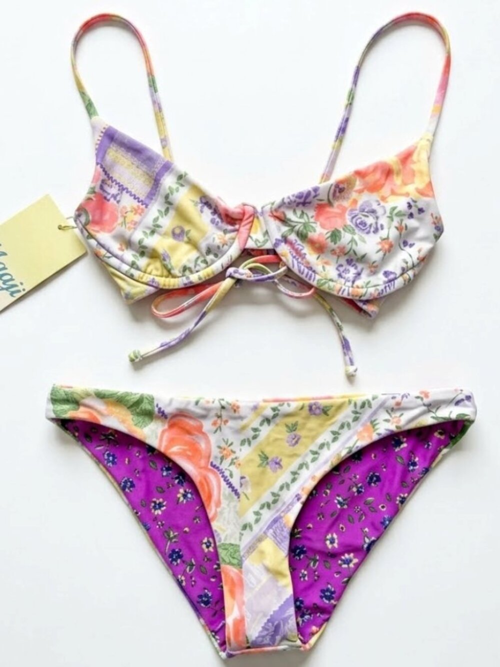 NWT Maaji Underwire Top & Bikini Bottom Reversible 2 Piece Set Small S